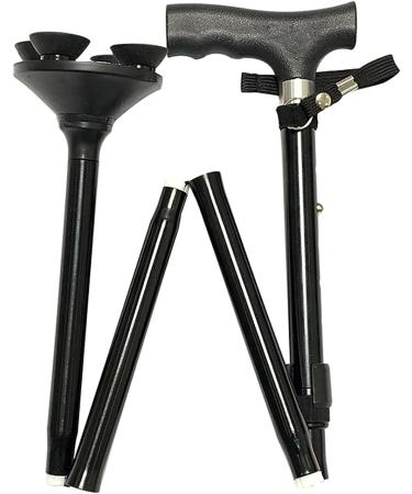 Aluminum Alloy Small Four-Legged 4-Section Folding Crutches Elderly Crutches Cane Multi-Functional Adjustable Lucky Star - Buy Online on GoSupps.com