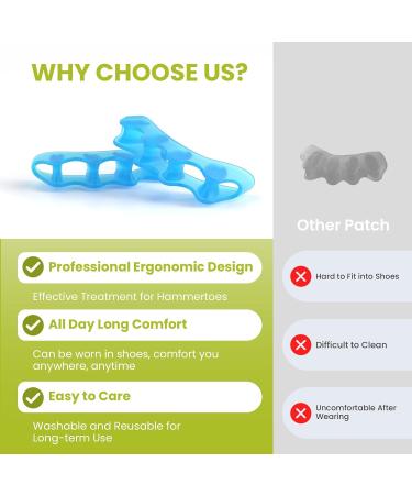 Buy Bukihome Toe Separators - 6 Pair Soft Gel Spacers for Bunions & Foot Pain Relief | Therapeutic Toe Stretcher for Men & Women - Buy Online on GoSupps.com