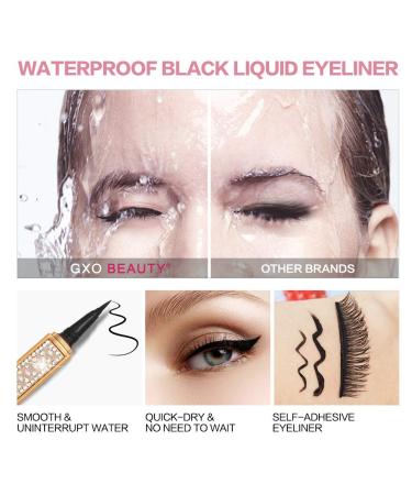 GXO BEAUTY Upgraded Self-adhesive Eyeliner Pen - 5ML Black Liquid Glitter Eyeliner for False Lashes - Magnetic Eye Line - Long-lasting Formula - Buy Online on GoSupps.com