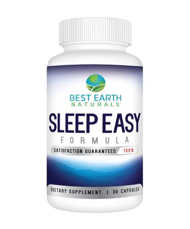 Best Earth Naturals Sleep Easy Supplement with L-Theanine GABA 5-HTP and More 30 Count