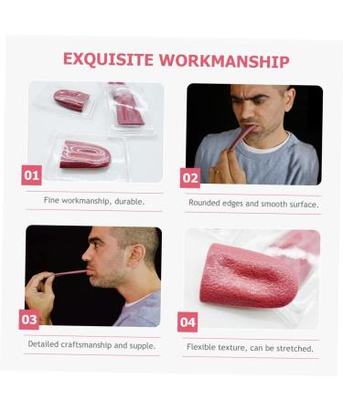Buy Bcoath 2-St False Tongue for Halloween - Stretchy Artificial Horror Tongue Prop for Kids - 1.5x3.5cm - Buy Online on GoSupps.com