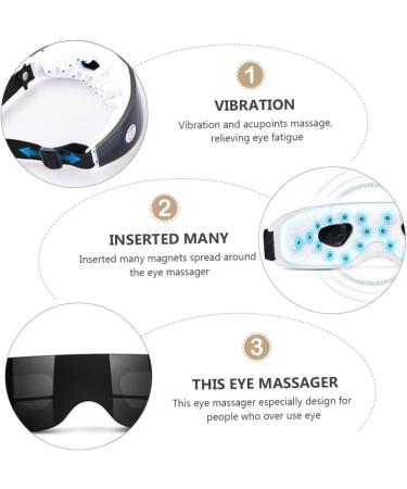 minkissy Masseurs Oculaires Pression D'Air Shiatsu Soins Des Yeux Massage Pour Soulager Les Yeux Aimant Noir - Buy Online on GoSupps.com