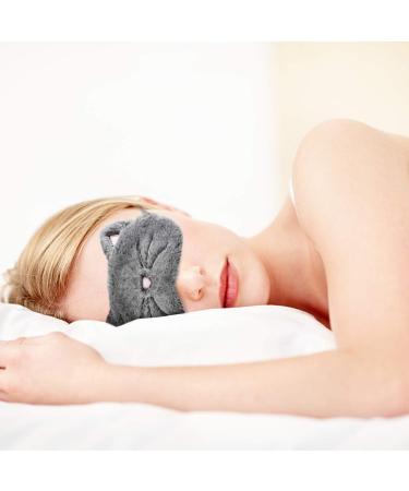 Homewins Plush & Silk Sleep Mask | Ultra-Light Blocking Eye Mask for Women - Perfect for Travel & Parties (Cat Design) - Buy Online on GoSupps.com