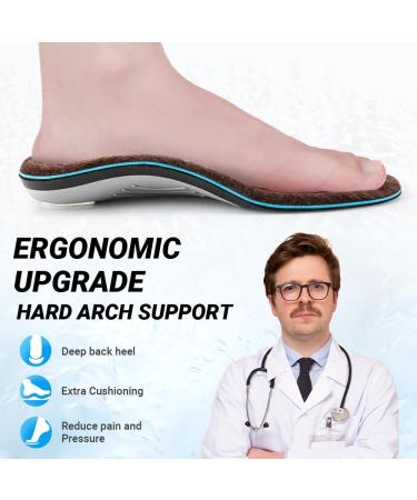 VALSOLE Wool Insoles for Men Women | Arch Support for Plantar Fasciitis, Flat Feet, Heel Pain | Fleece Thermal Insoles | UK-13-31cm Brown - Buy Online on GoSupps.com