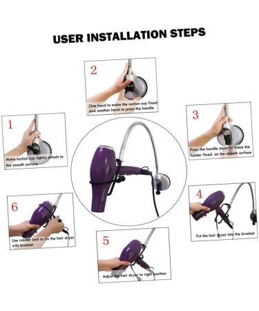 FOMIYES Hair Dryer Stand Hair Dryer Storage Bracket Hair Dryer Holder Stainless Steel Organizer to Rotate - Buy Online on GoSupps.com