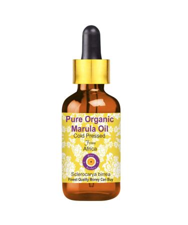 Deve Herbes Pure Organic Marula Oil (Sclerocarya birrea) with Glass Dropper Cold Pressed 5ml (0.16 oz)