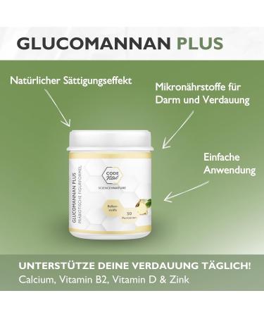 Code Vital Glucomannan Drink - High Saturation Fiber with Prebiotics | 50 Portions | Made in Austria | Best for Gut Health - Buy Online on GoSupps.com