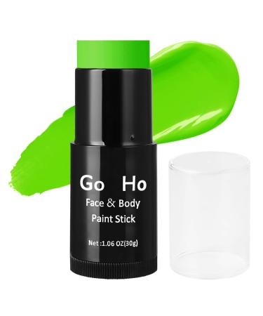 Go Ho Cream-Blendable Light Green Face Paint Stick (1.06 Oz) Grinch Costume Makeup Light Green Full Body Paint Stick for Halloween Cosplay SFX Makeup Waterproof