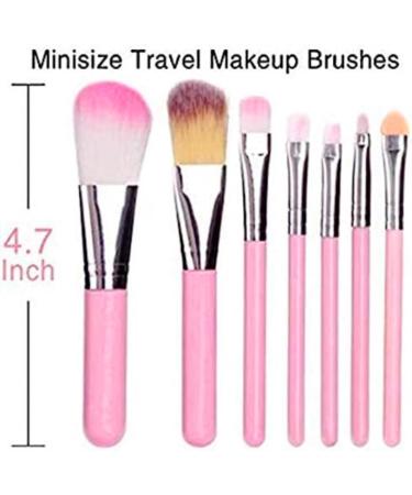 Kids 7Pcs Makeup Brush Set - Pink | Foundation, Eyebrow, Eyeliner Brushes for Children Girls - Buy Online on GoSupps.com