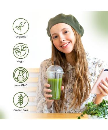 Organic Alfalfa Leaf Powder - Green Superfood for Smoothies, Soups & Baking | 100g - Free from Fillers & Preservatives | Certified by Soil Association - Pack of 1 - Buy Online on GoSupps.com
