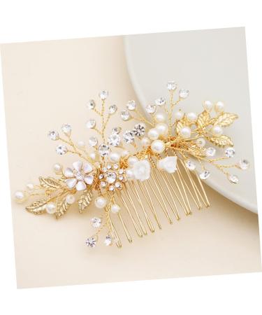 Didiseaon Tiara Pearl Hair Comb Crystal Headpiece Bridal Headwear Rhinestone Comb Flower Hair Jewelry Bride Flowers Hair Accessories - Buy Online on GoSupps.com