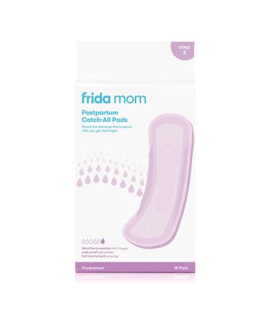 Frida Mom Postpartum Maternity Catch-All Pads for Maximum Absorbancy - 18 ct, White