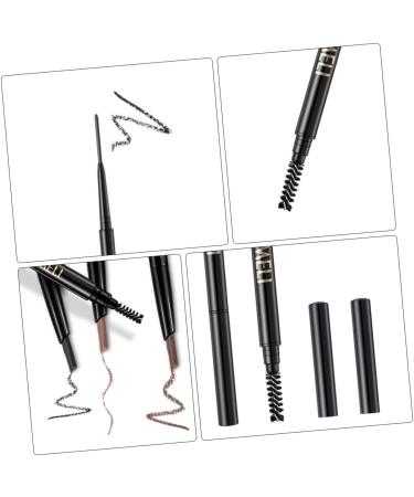 TOVINANNA 3pcs 2 1 Eyebrow Makeup Tools Microblading Pencil Thin Eyebrow Water Proof To Rotate Eyebrow Pencil 1 count (Pack of 1) Dark Brownx3pcs - Buy Online on GoSupps.com