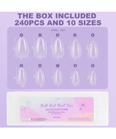 Nzakybbi Short Almond Tips for Nails - Buy Online on GoSupps.com