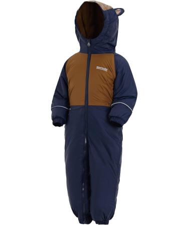Regatta Children's Mudplay III Waterproof Insulated All-in-one Suit - 6-12 Months, Nautical Blue - Buy Online on GoSupps.com