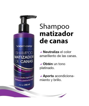 Xiomara Shampoo Matizador/Gray Toning Shampoo 2-Pack - 8.11 Fl Oz Each - Enhances Platinum Gray Hair - Buy Online on GoSupps.com