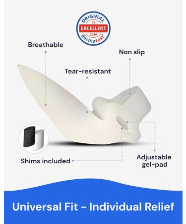 YOGAMEDIC Bunion Corrector & Toe Separator with Adjustable Gel-Pad - 6Pcs Set for Hallux Valgus Support - Soft Silicone Protector for Overlapping Toes - Unisex, Transparent - Buy Online on GoSupps.com