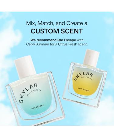 Skylar Isle Escape Eau de Parfum - Hypoallergenic & Clean Perfume for Women & Men Vegan & Safe for Sensitive Skin - Fresh Perfume with Notes of Bergamot Cardamom & Sandalwood - 50mL /1.7 Fl oz - Buy Online on GoSupps.com