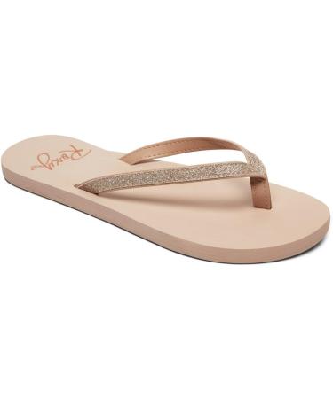 Buy Roxy Women's Napili Flip Flops - Stylish Beige 38 EU | International Shipping Available - Buy Online on GoSupps.com