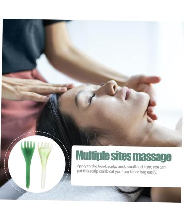 Frcolor 4-Piece Hair Comb Massager Set - Jade Gua Sha & Beeswax Scraping Tools for Pain Relief - Buy Online on GoSupps.com