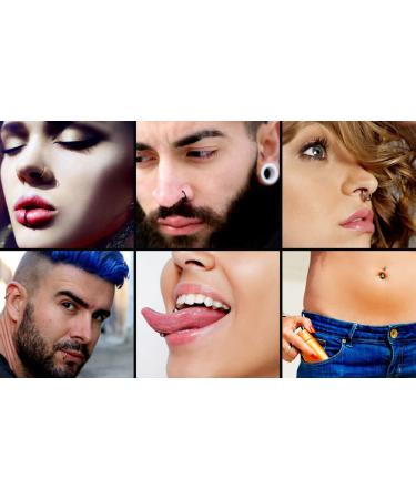 25PCS Mixed Body Piercing Needles Set - Sterile Stainless Steel Piercing Needles for Ear Nose Navel Belly Nipple Tongue Lip Smiley Piercings - 12G 14G 16G 18G 20G - Buy Online on GoSupps.com