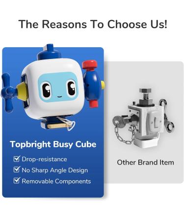 Top Bright Baby Motor Cubes | Montessori Activity Cube for 1+ Year Olds - Fine Motor Skills Learning Gift - Buy Online on GoSupps.com