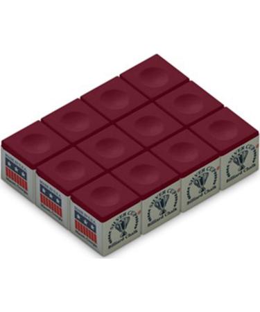 Silver Cup SC-12-BURGUNDY Chalk Dozen Box, Burgundy