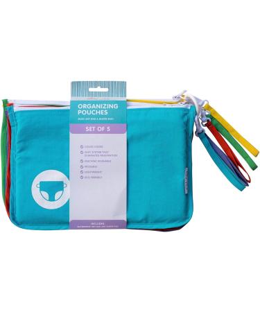 OYYO Diaper Bag Organizer Pouches Set - 5pc Color Coded with Diaper Pad & Wet Bag - Machine Washable - Buy Online on GoSupps.com
