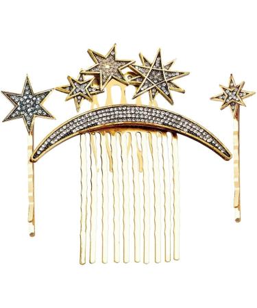 1 Set Star Moon Hairpin Hair Pin for Decor Hair Clip Combs Hair Barrettes Hair Clip Side Comb Hair Pin Clips Star Hairpins Hair Clip for Hair Decor Head Clip Alloy Miss - Buy Online on GoSupps.com