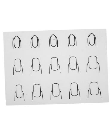 Minkissy Nail Polish Practice Pad Nail Art Supplies Nail Art Plates Nail Art Stickers Silicone Mat for Nails Tools Nail Stickers for Nail Art Nail Sticker Guide Washable Applique As Shown 2