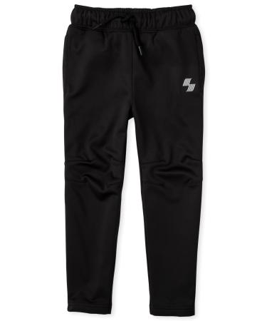 The Children's Place Boys' Sport Knit Performance Pants Small Black