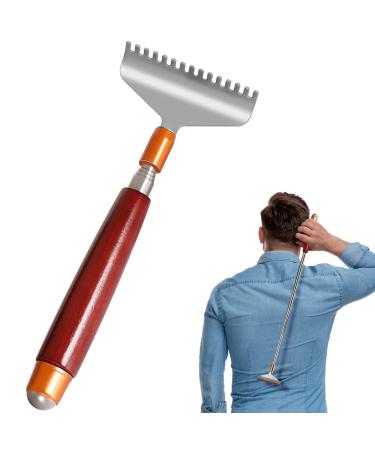 Azymi oversize back scratches Azymi back scratch for women men expandable with wooden handle scooter ball improved wider metal claw with 15 teeth hard-wearing edges