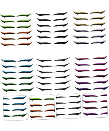 FOMIYES 18 Pcs Eyeliner Stickers Eye Shadow Sticker Self-adhesive Double Eyelid Strips Beauty Products Flash 1 count (Pack of 1) Assorted Colorx3pcs - Buy Online on GoSupps.com