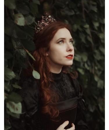 SWEETV Vintage Metal Queen Crown Crystal Headpiece for Women - Ideal for Birthday, Quinceanera, Prom - Black - Buy Online on GoSupps.com