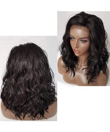 18 Inch Brazilian Remy Human Hair Lace Front Wig Natural Wavy Style 180% Density for Women - Buy Online on GoSupps.com