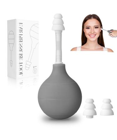 Ear Pressure Relief Tool Ear Pressure Relief Device for Flying and Diving Tinnitus Migraine and Headache Relief with 3 Replacement Heads Maintains Ear Pressure Balance and Alleviates Earache Gray