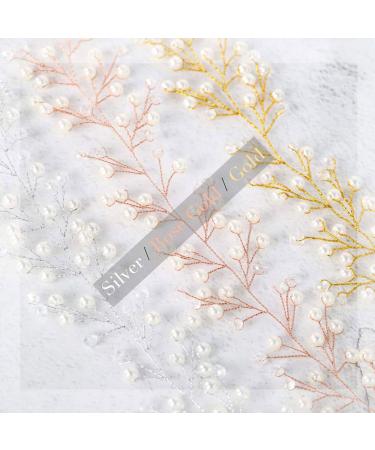 Artio Bride Wedding Pearl Hair Vine Accessory - Silver Headpiece for Women and Baby Girls - Buy Online on GoSupps.com