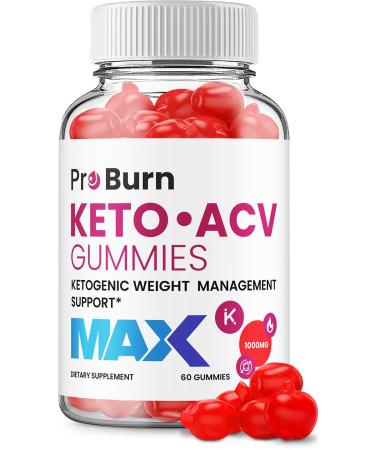 Pro Burn Max Keto Plus ACV Gummies Pro Burn ACV Advanced Keto Formula Shark Plus Apple Cider Vinegar Keto Tank Gummies Oprah Dietary Supplement B12 Beet Root Juice (60 Gummies)