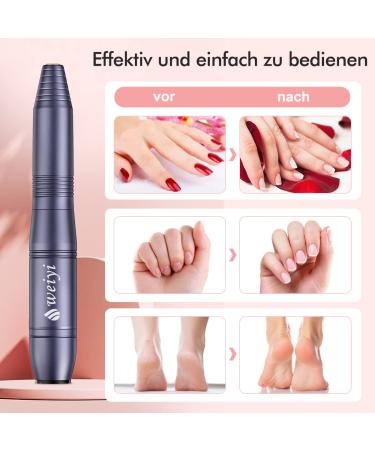 Weyi Nail Miller - Professional Electric Nail File for Gel & Acrylic Nails | 20 000 RPM USB 11-in-1 Manicure-Pedicure Set Gray | International Shipping Available - Buy Online on GoSupps.com