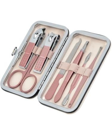Manicure Kit 7-Piece Nail Clipper Set Stainless Steel Nail Clippers Nail Clipper Set for Women Suitable for Outdoor Travel Tool Set Rose Gold Nail Clippers Kit Pink - Buy Online on GoSupps.com