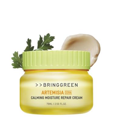 BRING GREEN Artemisia Cera Calming Moisture Repair Cream | Vegan Daily Skincare for Redness Relief Soothing & Hydrating Sensitive Skin Irritated Skin Moisturizer for Dry Oily Skin Repair