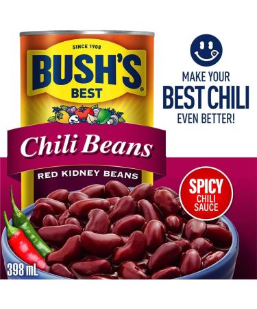 Bush's Best Dark Red Kidney Beans in Spicy Chili Sauce - Buy Online on GoSupps.com
