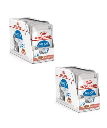 Royal Canin Indoor Sterilised in Soet | Double Pack | 2 x 12 x 85 g | Complete Food for Adult Cats Living Indoors