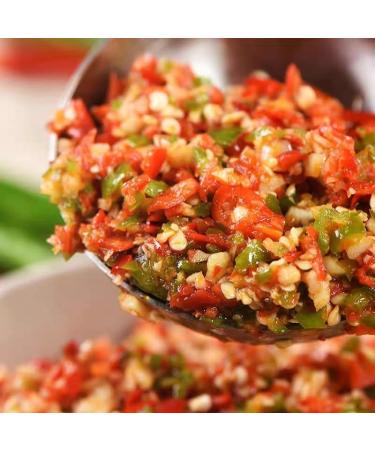 Color Chili Sauce homemade seasoning Hunan hot&spicy green and red chili peppers ickled vegetables Hot pot dipped in sauce pmixed noodle sauce Hunan specialty condiment (Color Chili Sauce 280g 3can) Color Chili Sauce 280g 3can - Buy Online on GoSupps.com