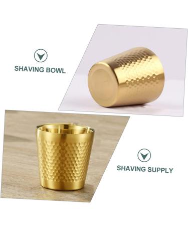 POPETPOP 2 Pcs Stainless Steel Shaving Bowl Set - Smooth 304 Tool Gift for Men | 7.1cm Gold Finish - Buy Online on GoSupps.com