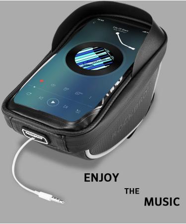 ROCKBROS Waterproof Bike Phone Mount Bag | Handlebar Holder Case for iPhone | Sensitive Touch Screen | Black, Size 1 - Buy Online on GoSupps.com