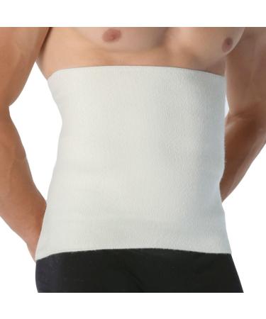 Easy8 - (White, L Men's Wool Lumbar Belt, Men's Abdominal Belt, Women's Lumbar Belt, Women's Abdominal Belt, Flat Stomach Sle