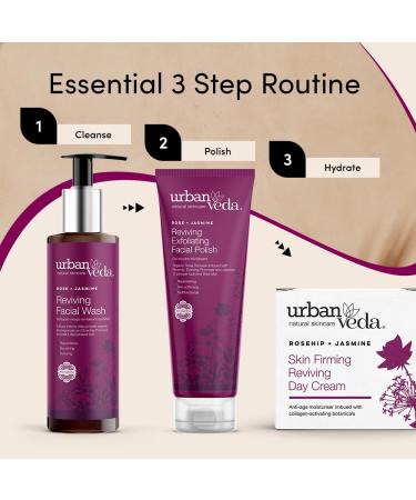 Urban Veda Reviving Facial Wash - Gentle Vegan Cleanser for Mature Skin | Hydrating Daily Facial Cleanser with Active Collagen | 5.1 Fl Oz - Buy Online on GoSupps.com