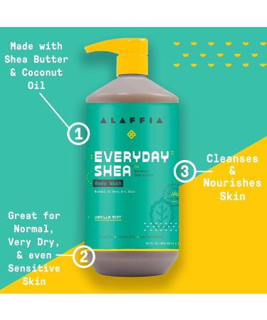 Shop Alaffia EveryDay Shea Vanilla Lotion & Mint Body Wash - Hydrating Shea Butter Formula for Normal to Very Dry Skin - 32 Oz - International Shipping Available - Buy Online on GoSupps.com