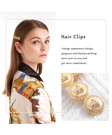 Kakaco Vintage Coin Bobby Hair Clips (Pack of 3) - Gold Hair Accessories for Women and Girls - Buy Online on GoSupps.com